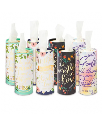 Cylinder Tissue Box with Tissue