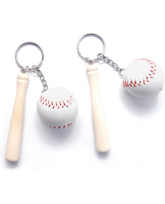 Baseball & Bat Keychain