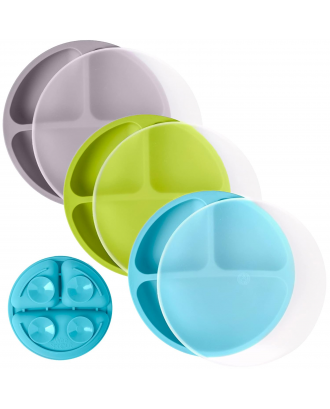 Suction Plate with Lid, Fork & Spoon