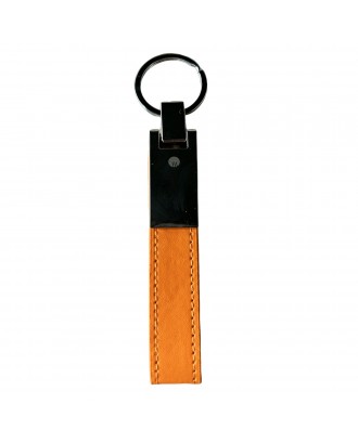 Leather & Metal Key Tag