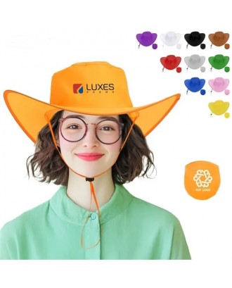 Foldable Cowboy Hat with Carry Pouch