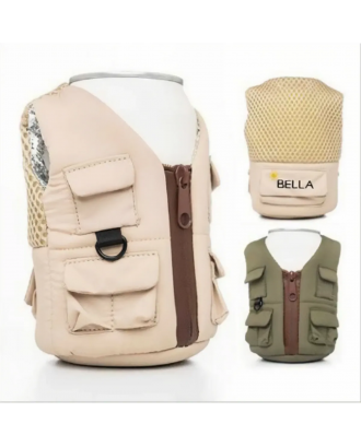 Down Jacket Style Winter Warm Cup Cover / Can Cooler