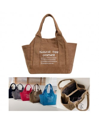 Multi-pocket Canvas Handbag