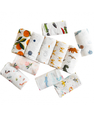 Cotton Muslin Baby Swaddle Blanket