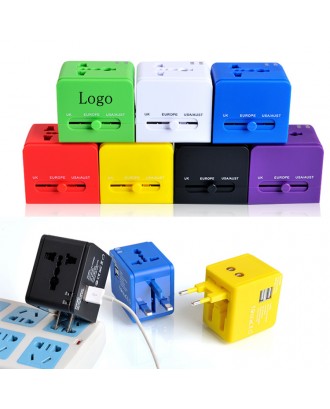 2 USB Universal Travel Plug Adapter
