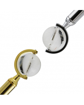 Metal Ballpoint Pen With Crystal Earth