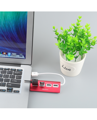 4-Port Aluminum Wave USB Hub