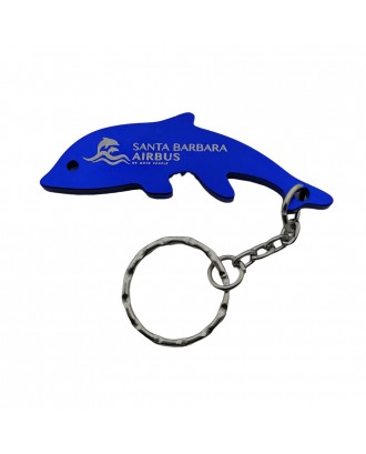 Dolphin Shaped Bottle Opener With Keychain