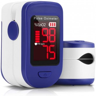 Pulse Oximeter Fingertip, Blood Oxygen Saturation Monitor for Pulse Rate
